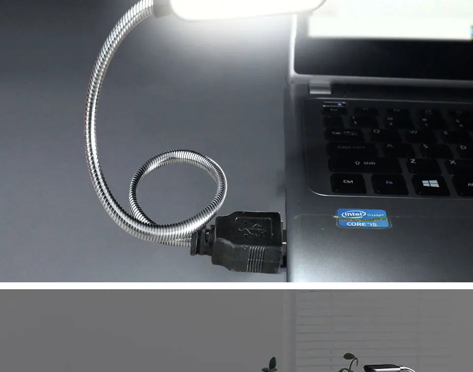 HOMEFISH 1PC Mini USB LED Light Book Light Flexible Reading Lamp Portable Night Light For Power Bank Laptop Notebook PC Computer