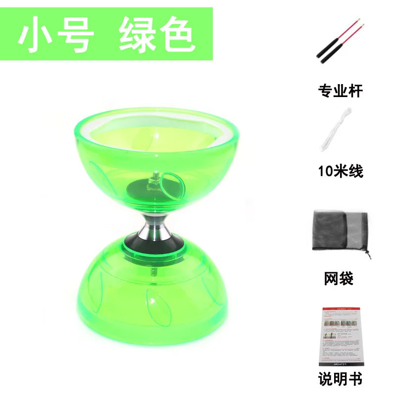 Outdoor Fitness Equipment 2027Portable Diabolo Set Yo-Yo  Suitable For Adults And Children Soft Rubber Diabolo Ringing
