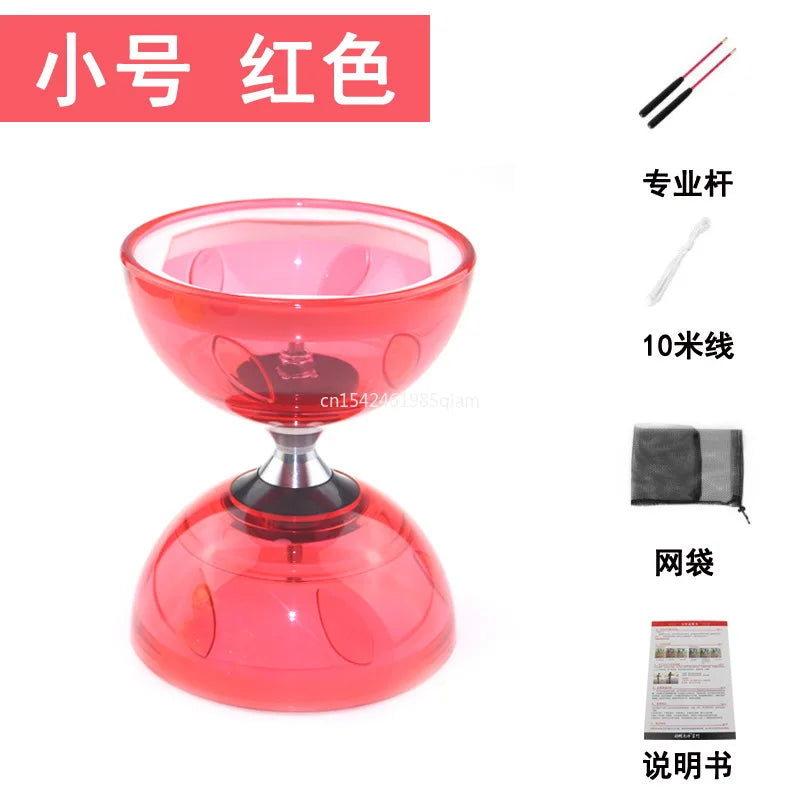 Outdoor Fitness Equipment 2027Portable Diabolo Set Yo-Yo  Suitable For Adults And Children Soft Rubber Diabolo Ringing