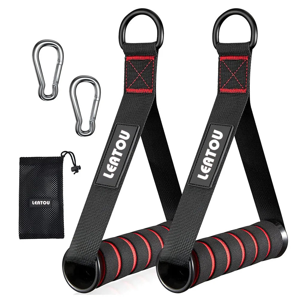 Resistance Bands Handle Bar Attachment Station Fitness Pulley Strap Exercise Home Gym Training Accessories Workout Equipments