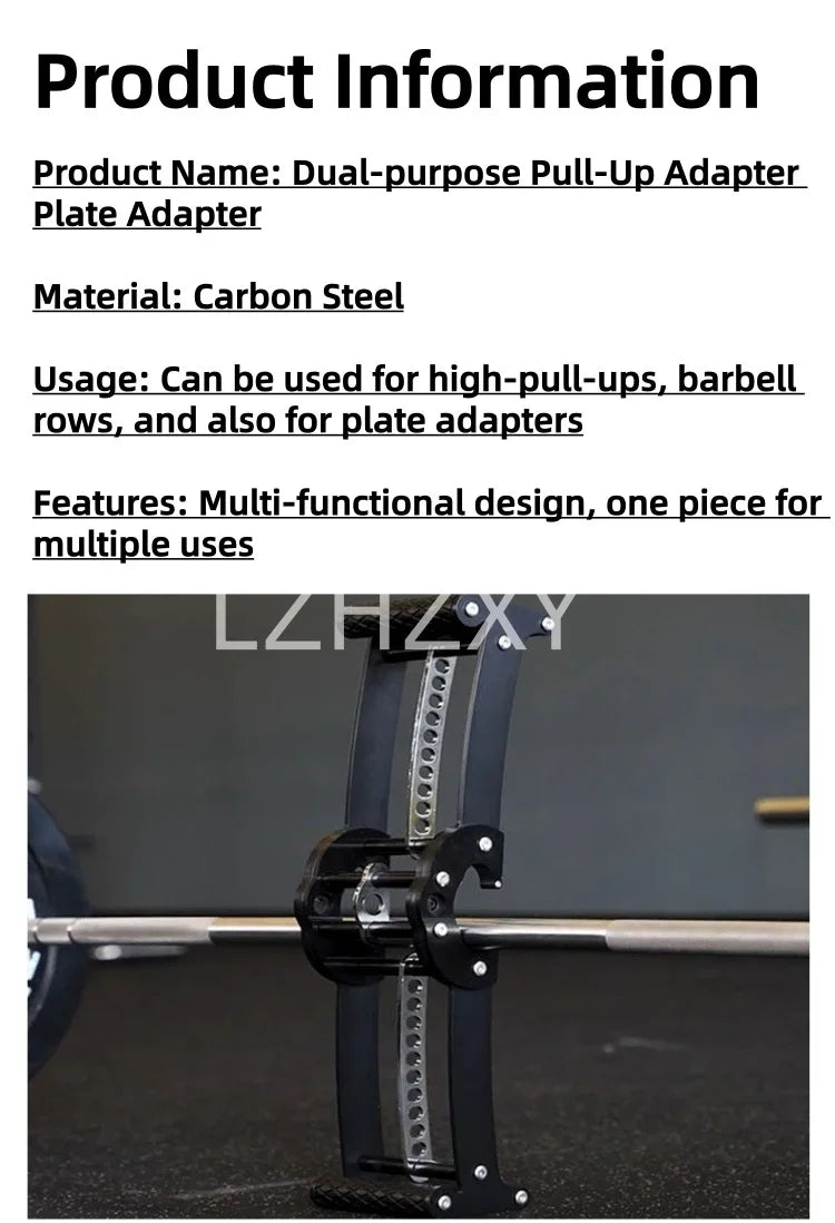 Gym Fitness Accessories Multifunctional Barbell Converter with High Pull Low Pull Handles and Rowing Handle Function