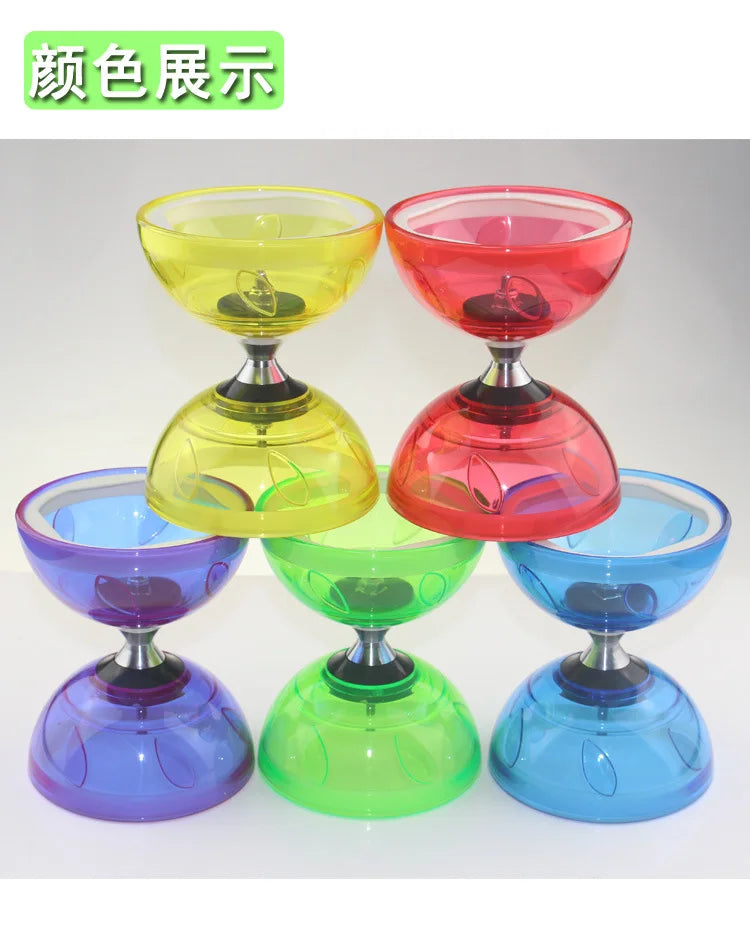Outdoor Fitness Equipment 2027Portable Diabolo Set Yo-Yo  Suitable For Adults And Children Soft Rubber Diabolo Ringing