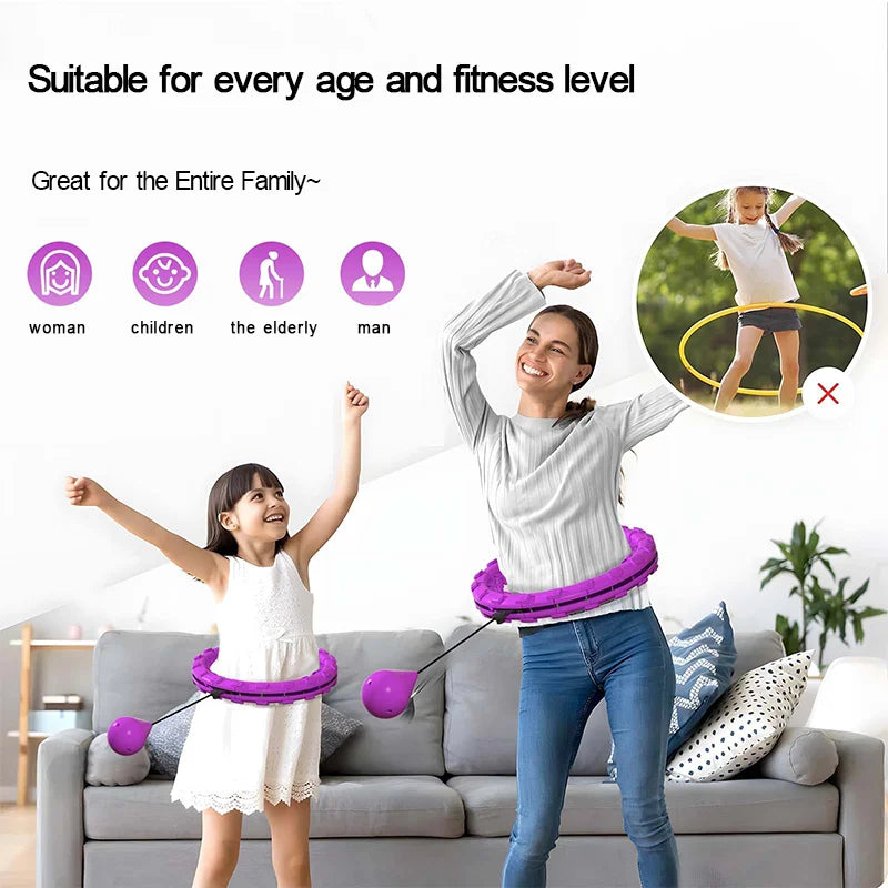 24 Sections Fitness Smart Sport Hoop Thin Waist Massager Adjustable Detachable Equipment Gym Home Training Easy Weight Loss