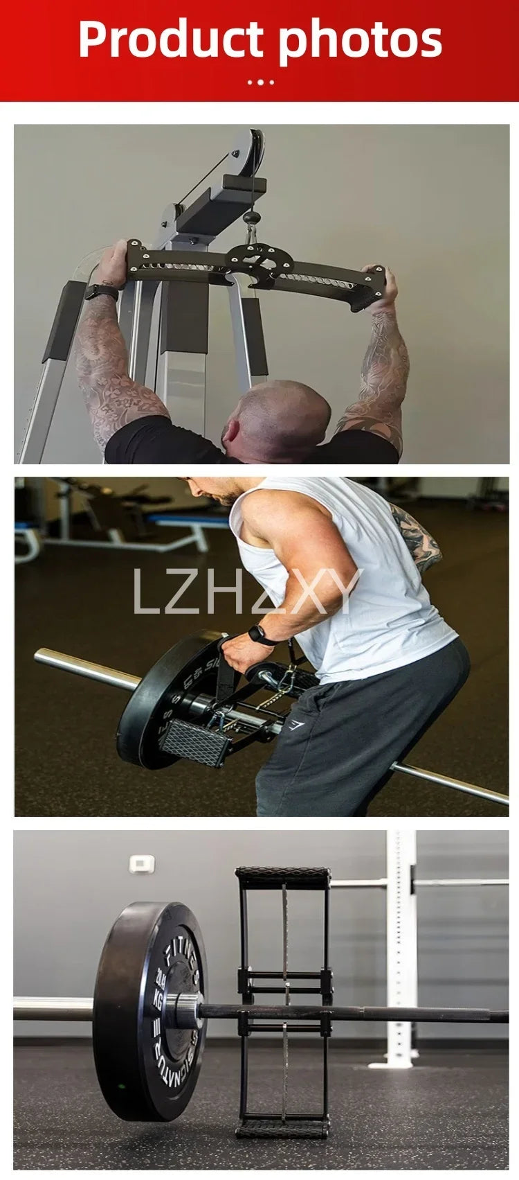 Gym Fitness Accessories Multifunctional Barbell Converter with High Pull Low Pull Handles and Rowing Handle Function